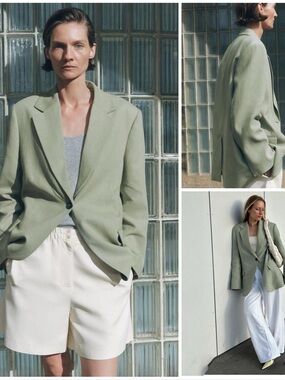 ZARA ~   Linen-blend blazer from "Zw" collection
